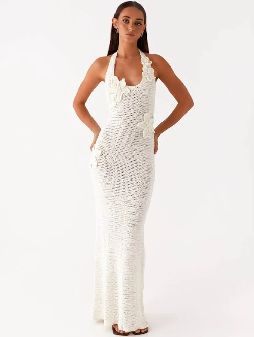 dress Novalee Flower Crochet Maxi Dress Peppermayo - US $105