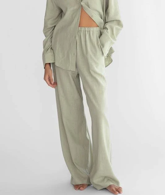 pants Oak + Fort Linen Blend Wide Leg Pants Oak and Fort US $29.99