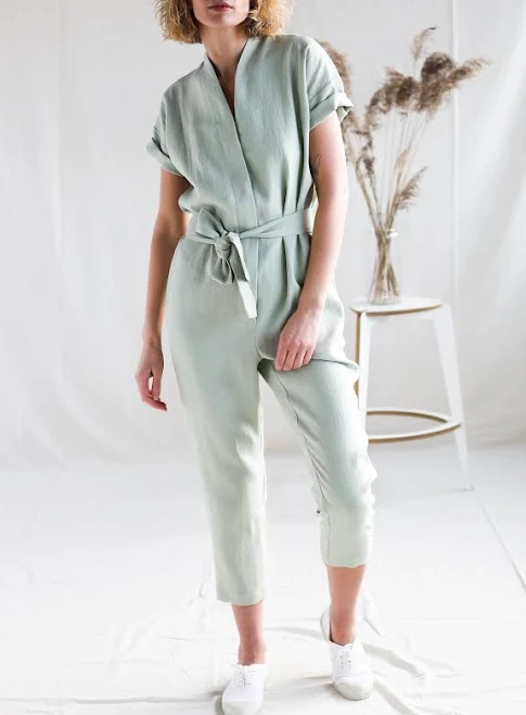 jumpsuit Offon Clothing Linen Jumpsuit Etsy - OffOn $194.93