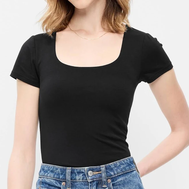 scoop neck top Old Navy Women's Hug Double-Layer Scoop-Neck Top Old Navy $9.99