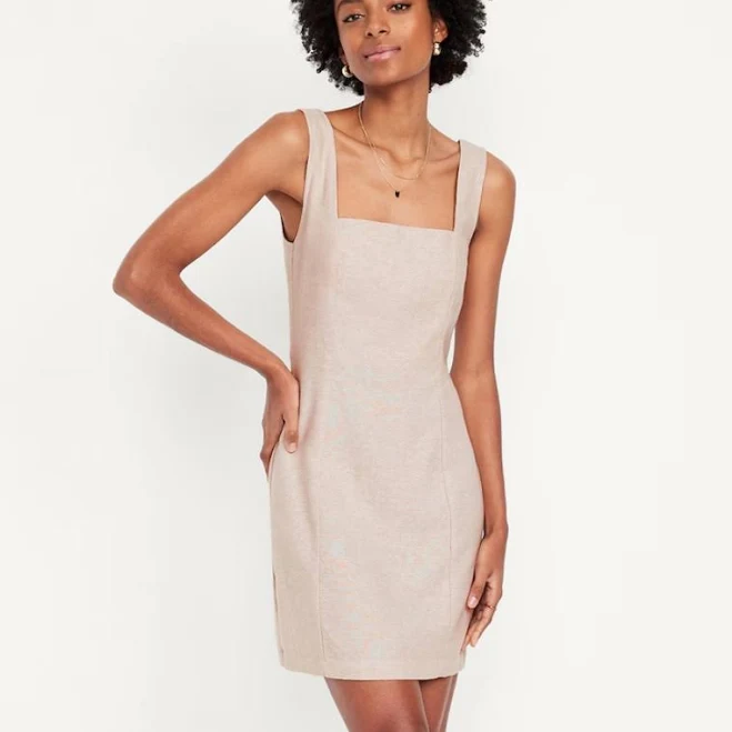 dress Old Navy Women's Square-Neck Linen-Blend Mini Dress Poshmark $20