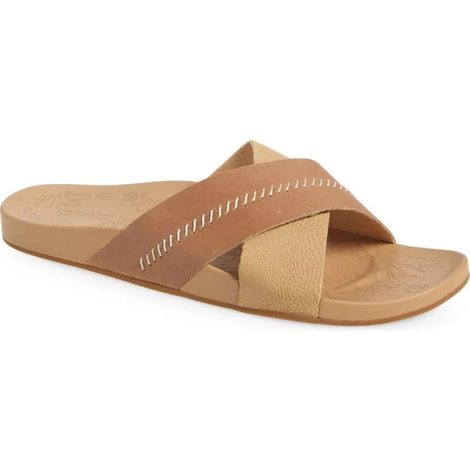 shoes Olukai Women's Kīpe‘a ‘Olu Leather Slide Sandals Nordstrom $110