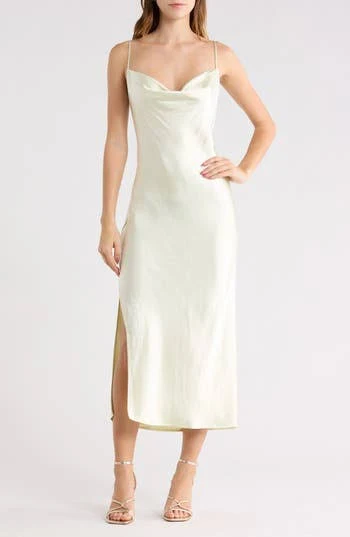 dress Open Edit Cowl Neck Satin Slipdress Nordstrom Rack $44.97