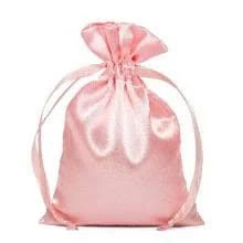 bag Paper Mart Cord Light Pink Satin Pouches Paper Mart $7.69