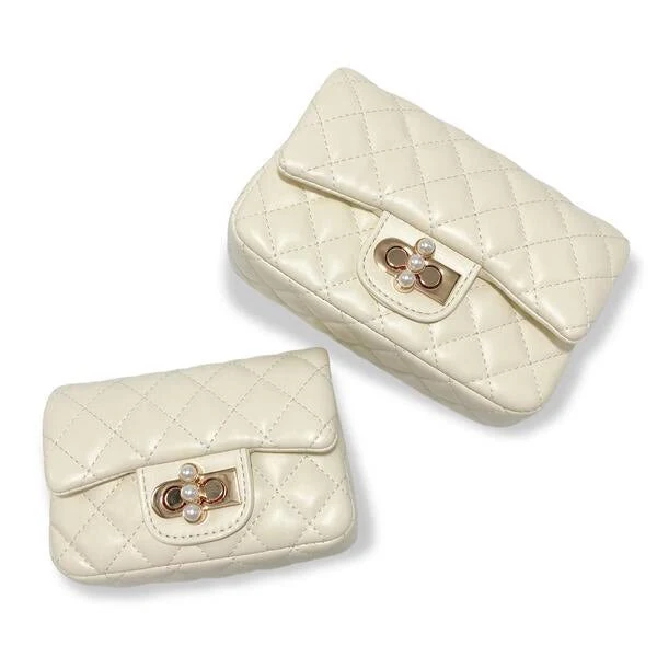 bag Pearl Closure Quilted Purse doe a dear $45.99