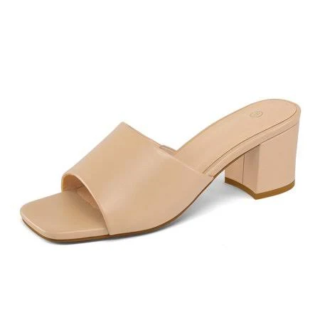 shoes Penny Sue Women's Block Heel Mule Sandals Walmart - Pennysue $26.99