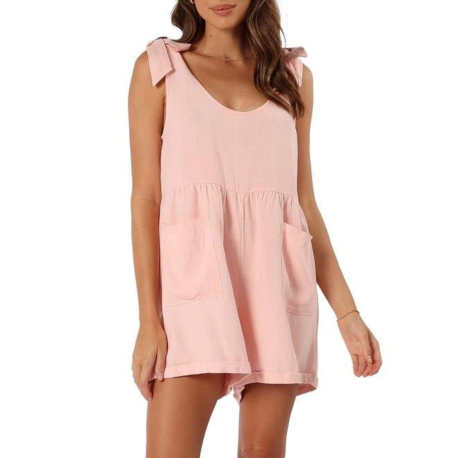 romper Petal & Pup Women's Lindy Sleeveless Linen Romper Nordstrom $69