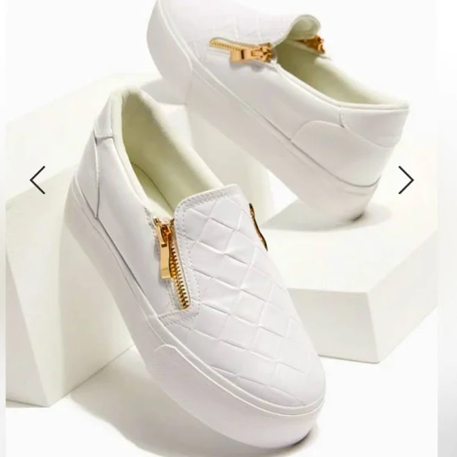shoes Platform Slip-On Vegan Leather Sneakers Poshmark $50