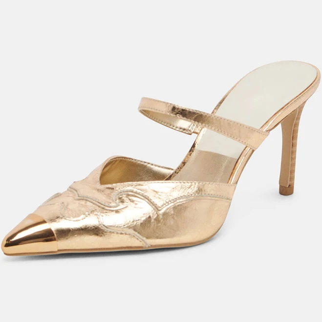 shoes Pointed Toe Slip-On Stiletto Heeled Mules fsjshoes $99