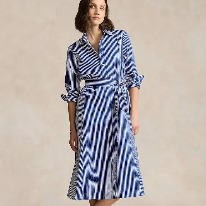 dress Polo Ralph Lauren Women's Belted Striped Cotton Shirtdress Ralph Lauren $248