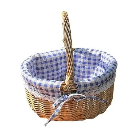 bag Premium Woven Picnic Basket with Removable Washable Linen Lining - All-Purpose Wicker Storage Organizer for Outdoor Picnics, Home Decor, Parties & Walmart - 2025 Home Decor $12.65