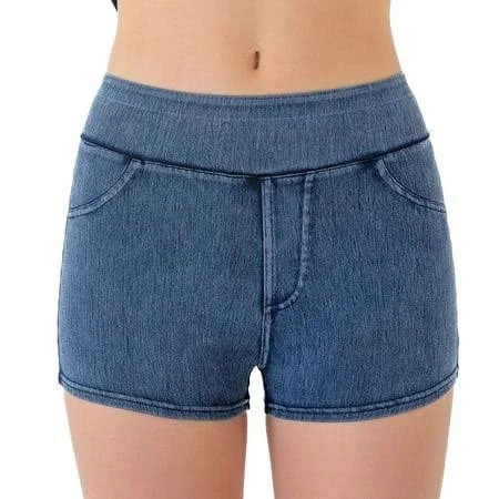shorts Previn Women's Mid Rise Stretchy Denim Shorts Walmart - ruijiedianzishangwu $19.99