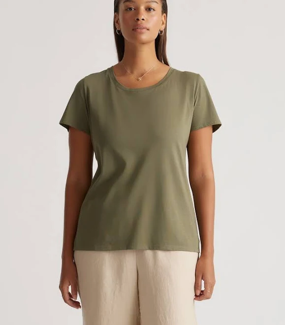 scoop neck top Quince Women's Cotton Modal Scoop Neck T-Shirt Quince $16