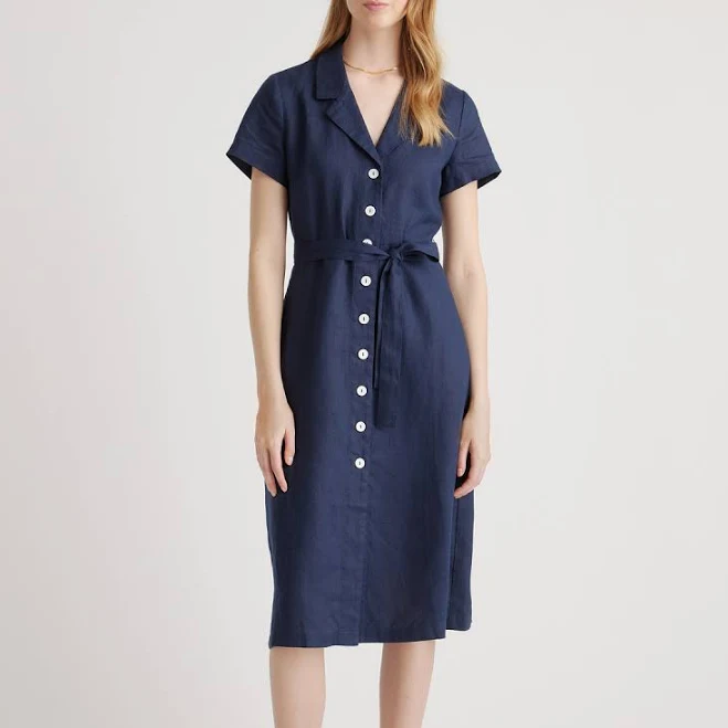 dress Quince Women's European Linen Button Front Dress Quince $64