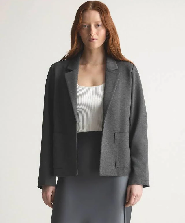 outerwear Quince Women's Ultra-Stretch Ponte Open Blazer Quince $60