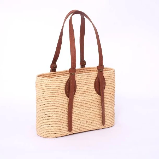 bag Raffia and Leather Tote Bag Etsy - Seller $67.5