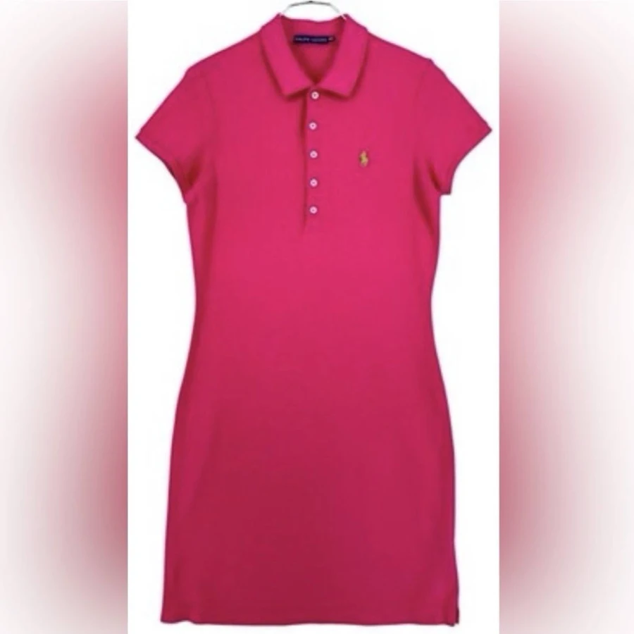 dress Ralph Lauren Sport Knit Polo Midi Dress | Bright Pink | Size Small eBay $35