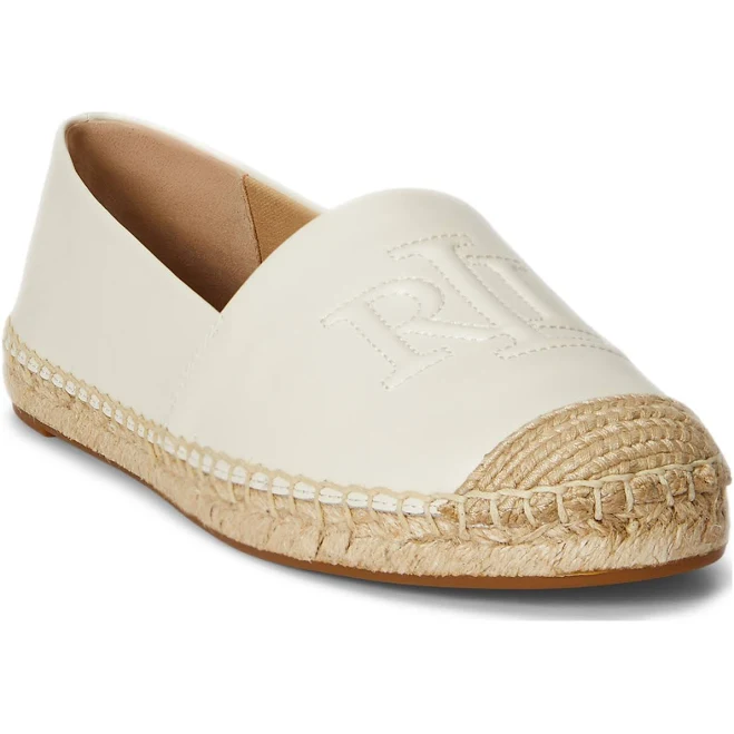 shoes Ralph Lauren Women's Cameryn Nappa Leather Espadrilles Macy's $94.5