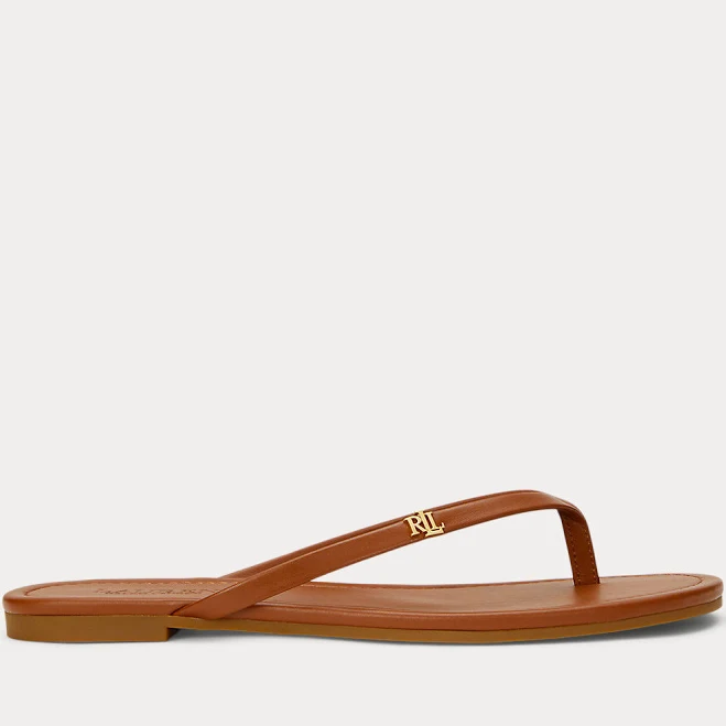shoes Ralph Lauren Women's Raquel Leather Flip-Flop Ralph Lauren $85