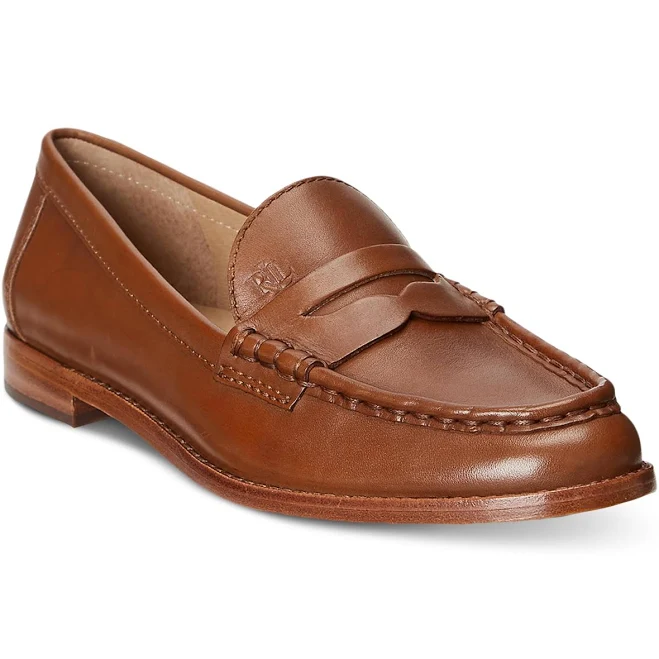 shoes Ralph Lauren Women's Wynnie Burnished Leather Loafers Macy's $195