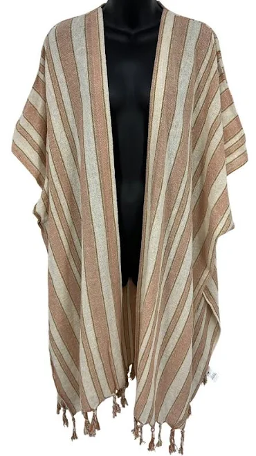 kimono Rays For Days Womens Stripe Kimono Cover Up One Size Casual Beige eBay - evaysfinds $24.99