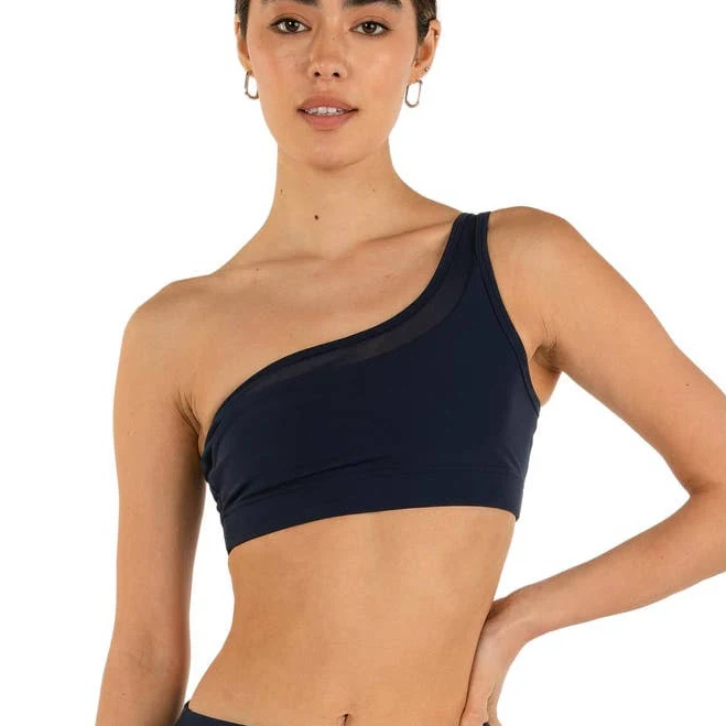 one shoulder top Rebody Active Women's On Duty Mesh One Shoulder Silkiflex Bra Nordstrom $45