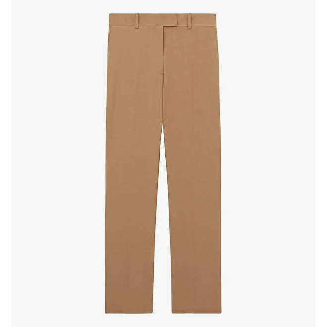 pants Reiss Womens Camel Jade Wool-blend Slim-Leg Suit Trousers Selfridges $133