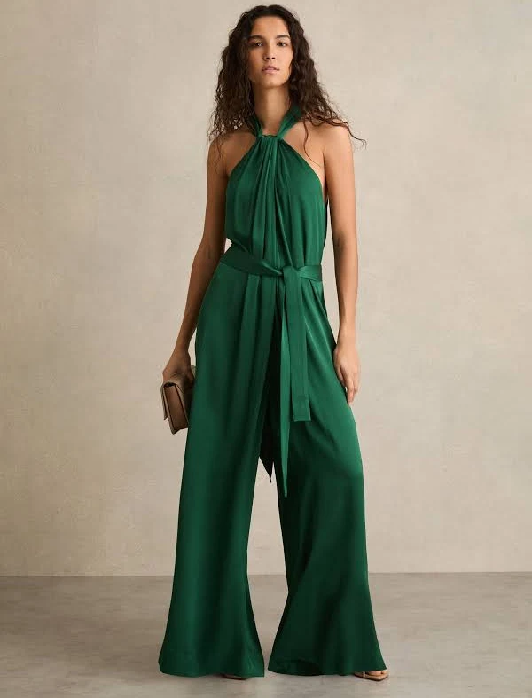 jumpsuit Reiss Women's Rosin Satin Wide-Leg Jumpsuit Reiss $275