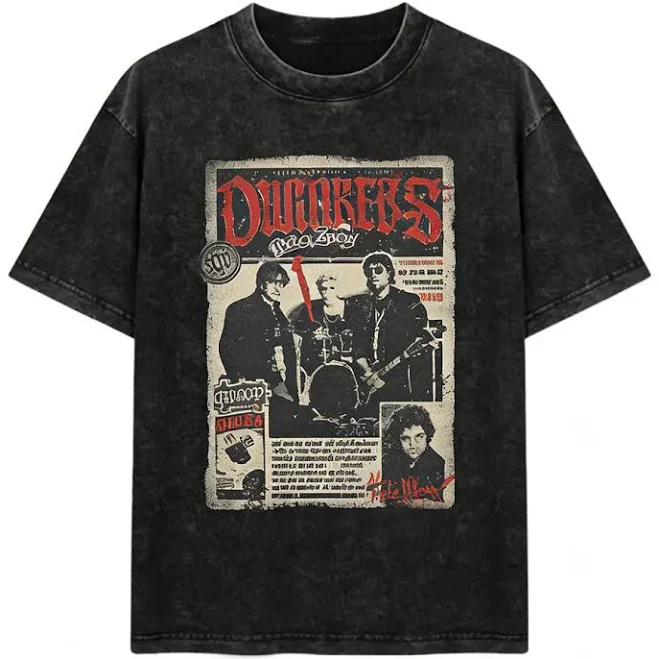 t-shirt Retro Poster Rock Band T-Shirt TikTok Shop $38.52