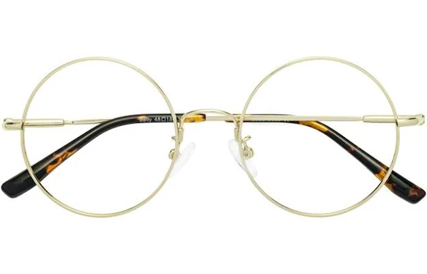 accessory Retro-Vintage Flexible Metal Round Eyeglasses Yesglasses $29.4
