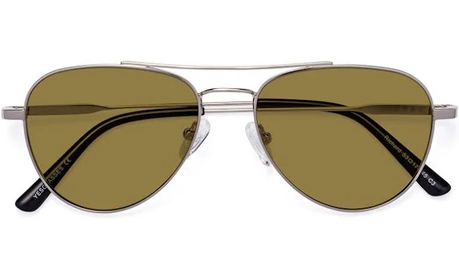 accessory Richard Aviator Lightweight Metal Sunglasses Yesglasses $148