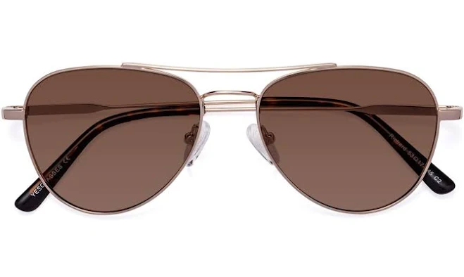 accessory Richard Aviator Lightweight Metal Sunglasses Yesglasses $52.61