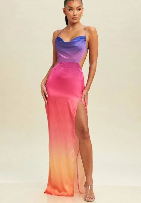 dress Ride Off Into The Sunset Ombre Maxi Dress Haute2Wear $69