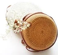 bag Round Handwoven Straw Rattan Bag (natural or white) Etsy $18.7