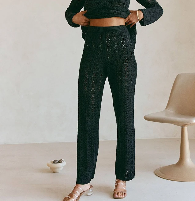 pants Sabo High Waist Crochet Knit Cierra Pants SABO $93.6
