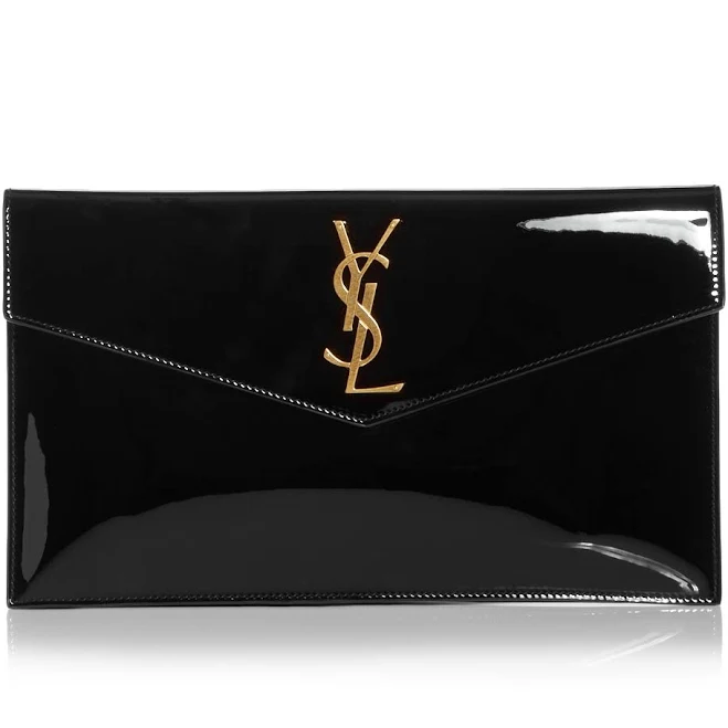 bag SAINT LAURENT Women's Uptown Patent Leather Clutch Bloomingdale's $800