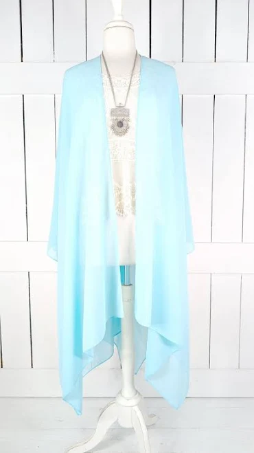 kimono Sheer Chiffon Kimono Cover Up Etsy - ThreeFeathersStudio $78