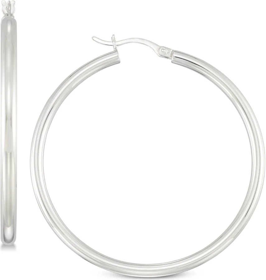accessory Simone I. Smith Sterling Silver Hoop Earrings Macy's $43.75