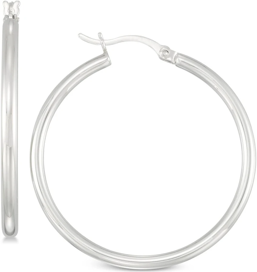 accessory Simone I. Smith Sterling Silver Polished Hoop Earrings Macy's $43.75