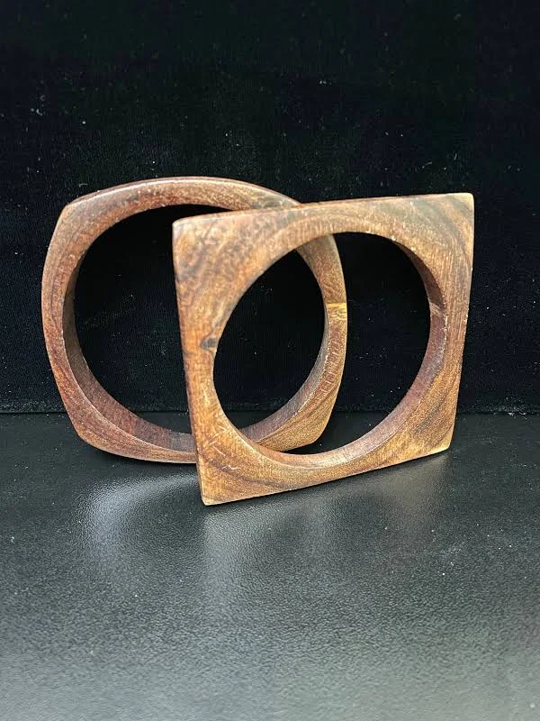 accessory Sisso Hardwood Bangle Bracelets Etsy - HeartbeatHandmade $20
