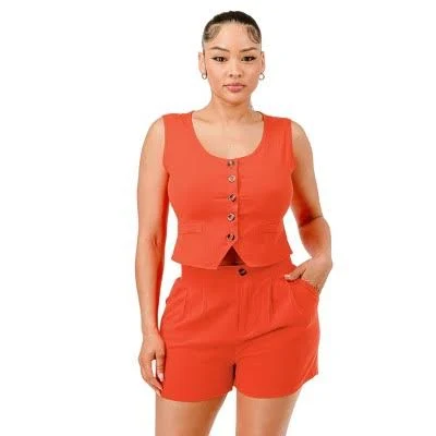 matching set Slickblue Cropped Vest & High Waist Short Set Target $47.99