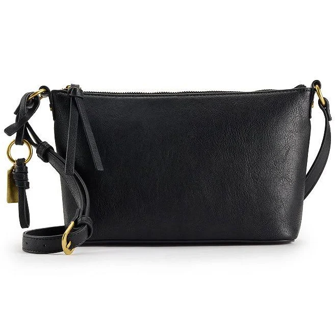 bag Sonoma Goods For Life Carolina Small Top Zip Crossbody Bag, Black Kohl's $18