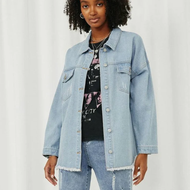 outerwear Sophie & Hailee Women's Oversized Denim Jacket Sophie & Hailee $42