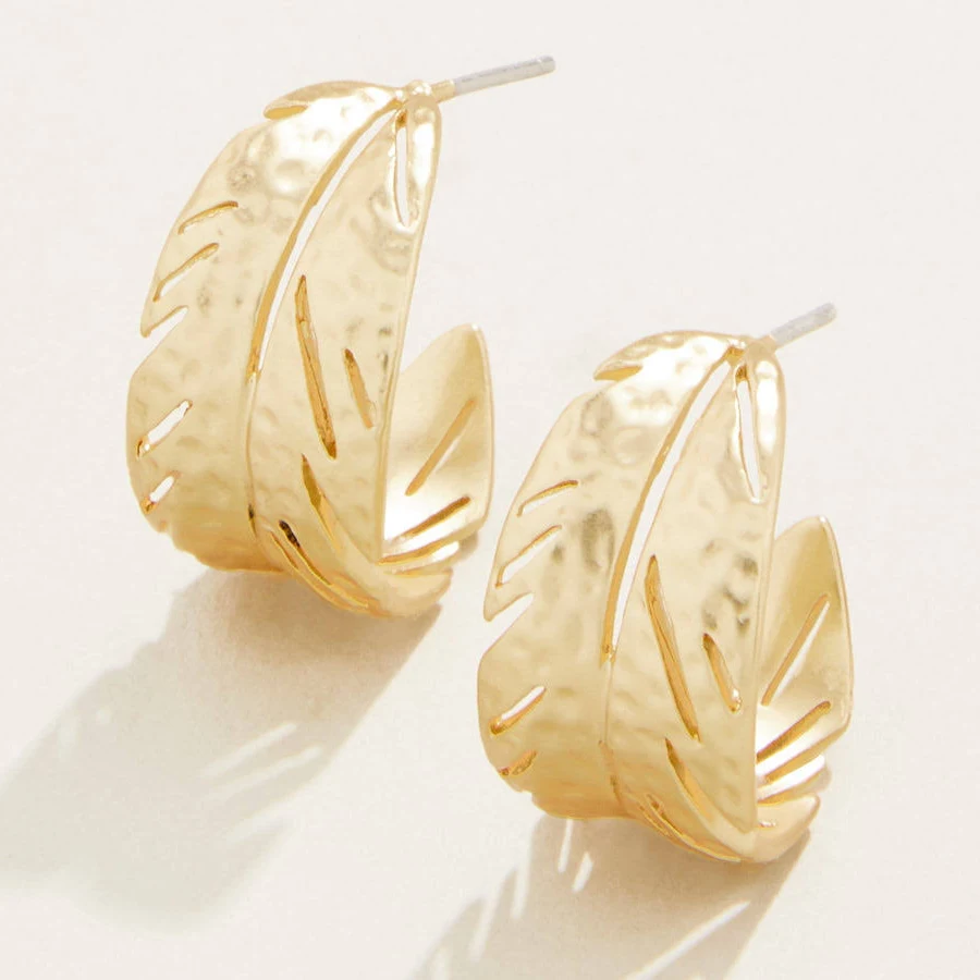 accessory Spartina Women's Calathea Leaf Hoop Earrings Spartina 449 $28