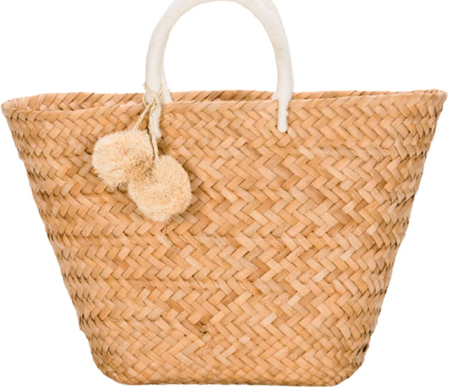 bag St Tropez Straw Tote with Pom Pom The Well Appointed House $165