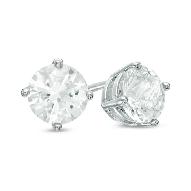 accessory Sterling Silver Lab-Created White Sapphire Stud Earrings Zales Outlet $50