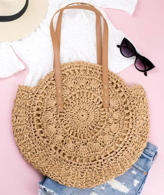 bag Straw Circle Tote Engineered $32.99