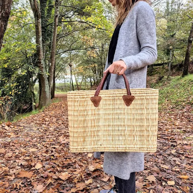 bag Straw Market Basket Handbag Etsy - PadaWorks $29.83