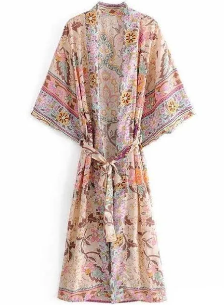 kimono Stylish Floral Boho Kimono Boho Mood $46.9