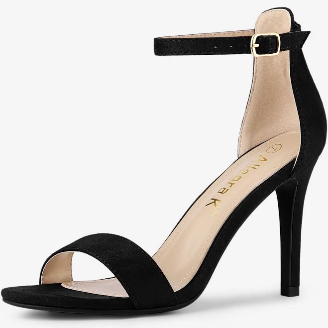 shoes Suede Ankle Strap High Stiletto Heel Sandals Allegra K $49.44
